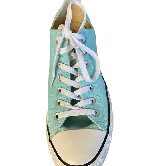 Converse Blue and White Canvas Sneakers with Rubber Toe Cap - Picture 5 of 8